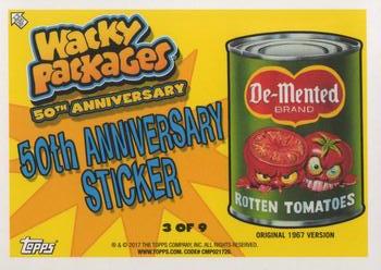 2017 Topps Wacky Packages 50th Anniversary #3 De-Mented Back
