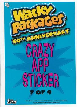 2017 Topps Wacky Packages 50th Anniversary #7 Soonic Onion Rings Back