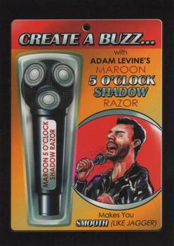 2017 Topps Wacky Packages 50th Anniversary #4 Adam Levine Maroon 5 O'Clock Shadow Razor Front