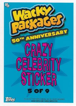 2017 Topps Wacky Packages 50th Anniversary #5 Blake Shelton Country Cliche Biscuits Back