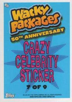 2017 Topps Wacky Packages 50th Anniversary #7 Jennifer Lawrence Trip Planner Back