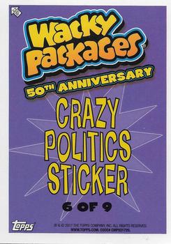 2017 Topps Wacky Packages 50th Anniversary #6 Hillary Clinton Computer Wipes Back