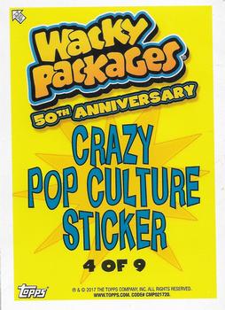 2017 Topps Wacky Packages 50th Anniversary #4 Lucy's Physchiatry Monthly Back