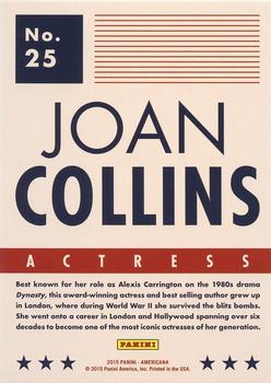 2015 Panini Americana - Blue #25 Joan Collins Back