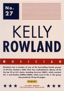 2015 Panini Americana - Blue #27 Kelly Rowland Back
