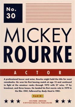 2015 Panini Americana - Blue #30 Mickey Rourke Back