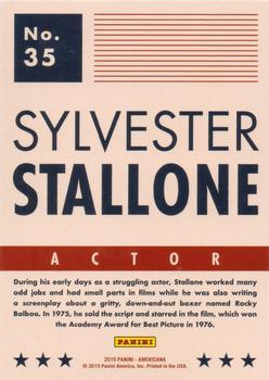 2015 Panini Americana - Blue #35 Sylvester Stallone Back