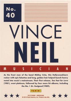 2015 Panini Americana - Blue #40 Vince Neil Back