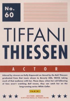 2015 Panini Americana - Blue #60 Tiffani Thiessen Back