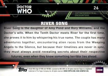 2016 Topps Doctor Who Extraterrestrial Encounters - Blue #26 River Song Back