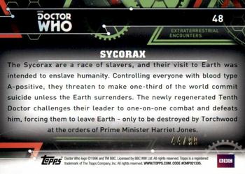 2016 Topps Doctor Who Extraterrestrial Encounters - Blue #48 Sycorax Back