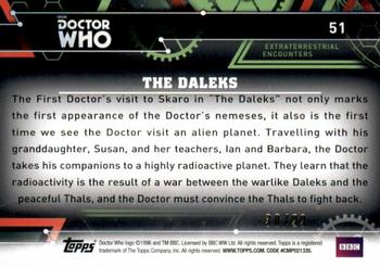 2016 Topps Doctor Who Extraterrestrial Encounters - Blue #51 The Daleks Back