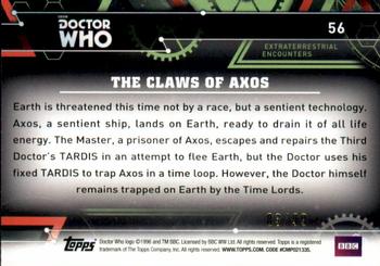 2016 Topps Doctor Who Extraterrestrial Encounters - Blue #56 The Claws of Axos Back