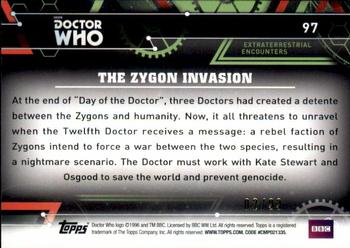 2016 Topps Doctor Who Extraterrestrial Encounters - Blue #97 The Zygon Invasion Back