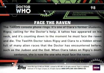 2016 Topps Doctor Who Extraterrestrial Encounters - Blue #98 Face the Raven Back