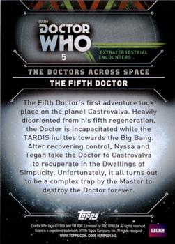 2016 Topps Doctor Who Extraterrestrial Encounters - Doctors Across Space #5 The Fifth Doctor Back