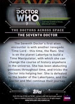 2016 Topps Doctor Who Extraterrestrial Encounters - Doctors Across Space #7 The Seventh Doctor Back