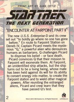 2016 Rittenhouse Star Trek: The Next Generation Portfolio Prints Series Two #2 Encounter at Farpoint, Part Two Back