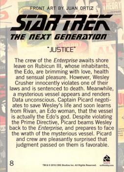 2016 Rittenhouse Star Trek: The Next Generation Portfolio Prints Series Two #8 Justice Back