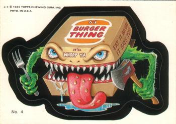 1985 Topps Wacky Packages #4 Burger Thing Front