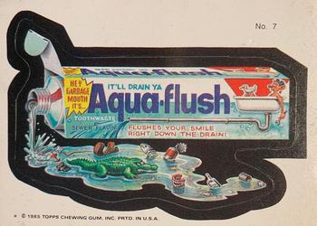 1985 Topps Wacky Packages #7 Aqua-Flush Toothpaste Front