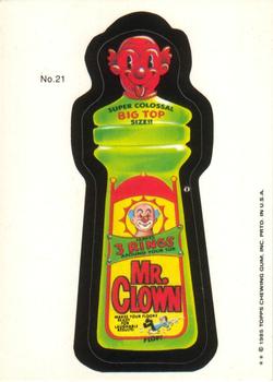 1985 Topps Wacky Packages #21 Mr. Clown Front