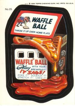 1985 Topps Wacky Packages #25 Waffle Ball Front