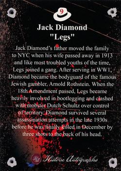 2016 Historic Autographs The Mob #9 Jack Diamond Back