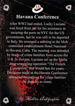 2016 Historic Autographs The Mob #33 Havana Conference Back