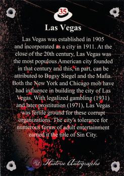 2016 Historic Autographs The Mob #35 Las Vegas Back