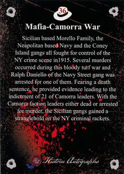 2016 Historic Autographs The Mob #36 Mafia-Camorra War Back
