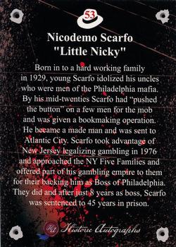 2016 Historic Autographs The Mob #53 Nicodemo Scarfo Back
