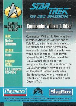 1993 SkyBox/Playmates Star Trek: The Next Generation #NNO Commander William T. Riker Back
