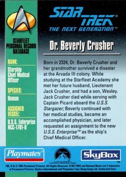 1993 SkyBox/Playmates Star Trek: The Next Generation #NNO Dr. Beverly Crusher Back