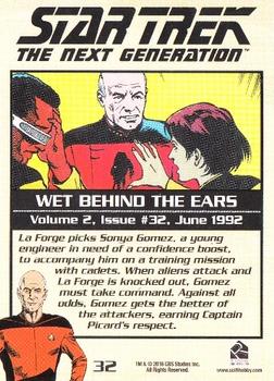 2016 Rittenhouse Star Trek: The Next Generation Portfolio Prints Series Two - Comic Book Cards #32 Wet Behind The Ears Back
