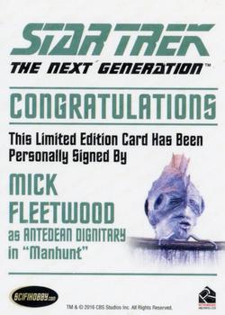 2016 Rittenhouse Star Trek: The Next Generation Portfolio Prints Series Two - Autographs (Classic Design) #NNO Mick Fleetwood Back