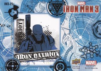 2013 Upper Deck Iron Man 3 - Stickers #IM3-25 Iron Patriot Back