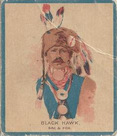 1934 Papoose Gum Indians (V254) #1 Black Hawk Front