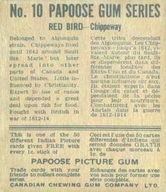 1934 Papoose Gum Indians (V254) #10 Red Bird Back