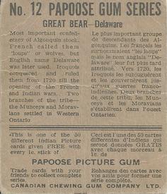 1934 Papoose Gum Indians (V254) #12 Great Bear Back