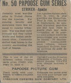 1934 Papoose Gum Indians (V254) #50 Striker Back
