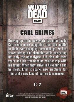 2016 Topps The Walking Dead Season 5 - Character Profiles #C-2 Carl Grimes Back