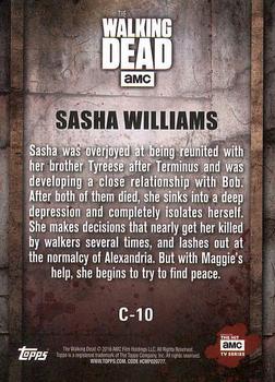 2016 Topps The Walking Dead Season 5 - Character Profiles #C-10 Sasha Williams Back