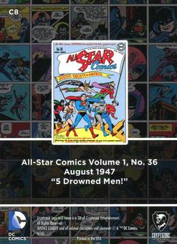 2016 Cryptozoic DC Comics: Justice League - All-Star Comics Silver #C8 Volume 1, No. 36 Back
