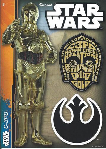 2014 Fathead Tradeables Star Wars #6 C-3PO Front