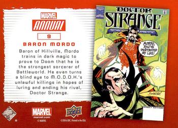 2016 Upper Deck Marvel Annual #9 Baron Mordo Back