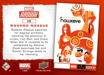 2016 Upper Deck Marvel Annual #10 Madame Masque Back