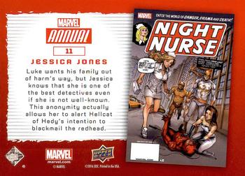 2016 Upper Deck Marvel Annual #11 Jessica Jones Back