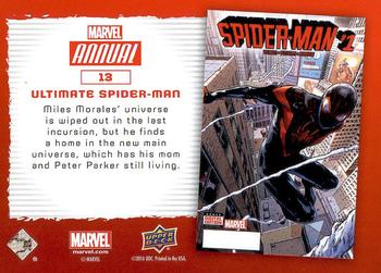 2016 Upper Deck Marvel Annual #13 Ultimate Spider-Man Back