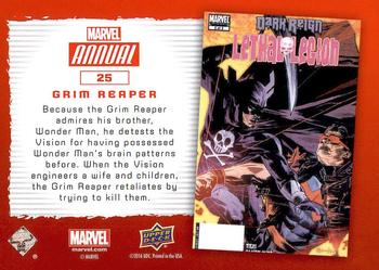 2016 Upper Deck Marvel Annual #25 Grim Reaper Back